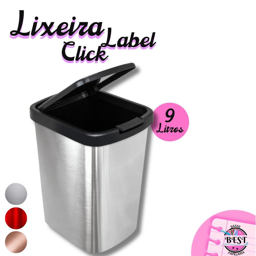 Lixeira Pequena Escritorio Cozinha Banheiro 9l  Redonda 10 Litros Plastico Lixeira Escritó...