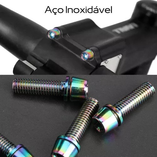 kit de Parafusos para Mesa avanço disco de freio e caliper Bicicleta Mtb Speed 6 Uni - Riderace M5