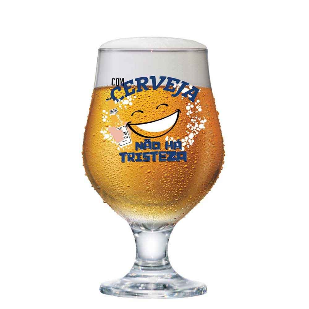 Taça De Vidro Beer Master Com Cerveja Não Há Tristeza 380ml - Ruvolo - Home & Living