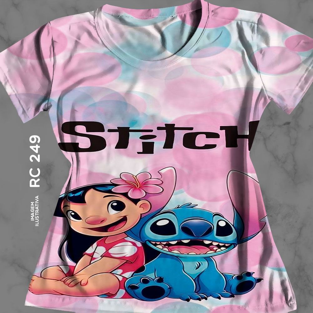 Camiseta Feminina T-shirt Lilo Stitch em Oferta na Shopee