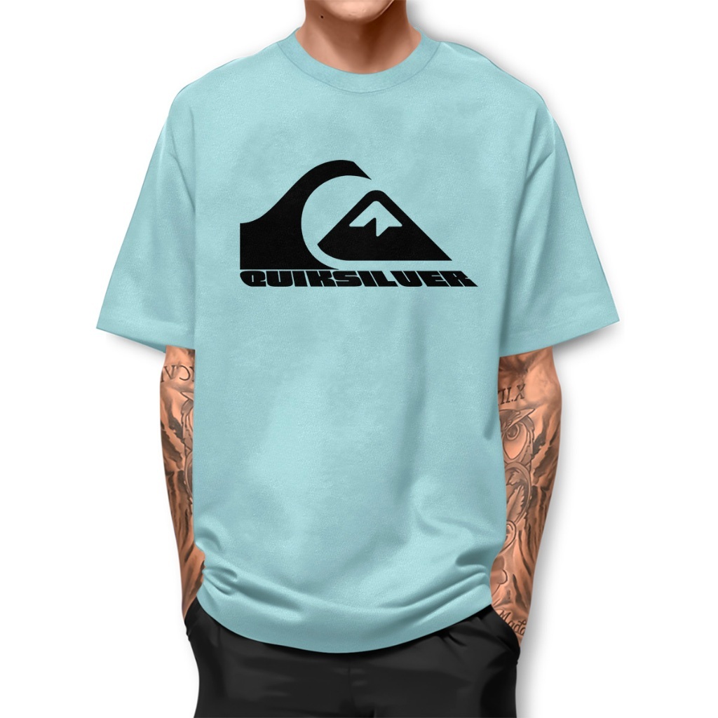 Camiseta Quiksilver Letras Camisa barata algodão estampada básica