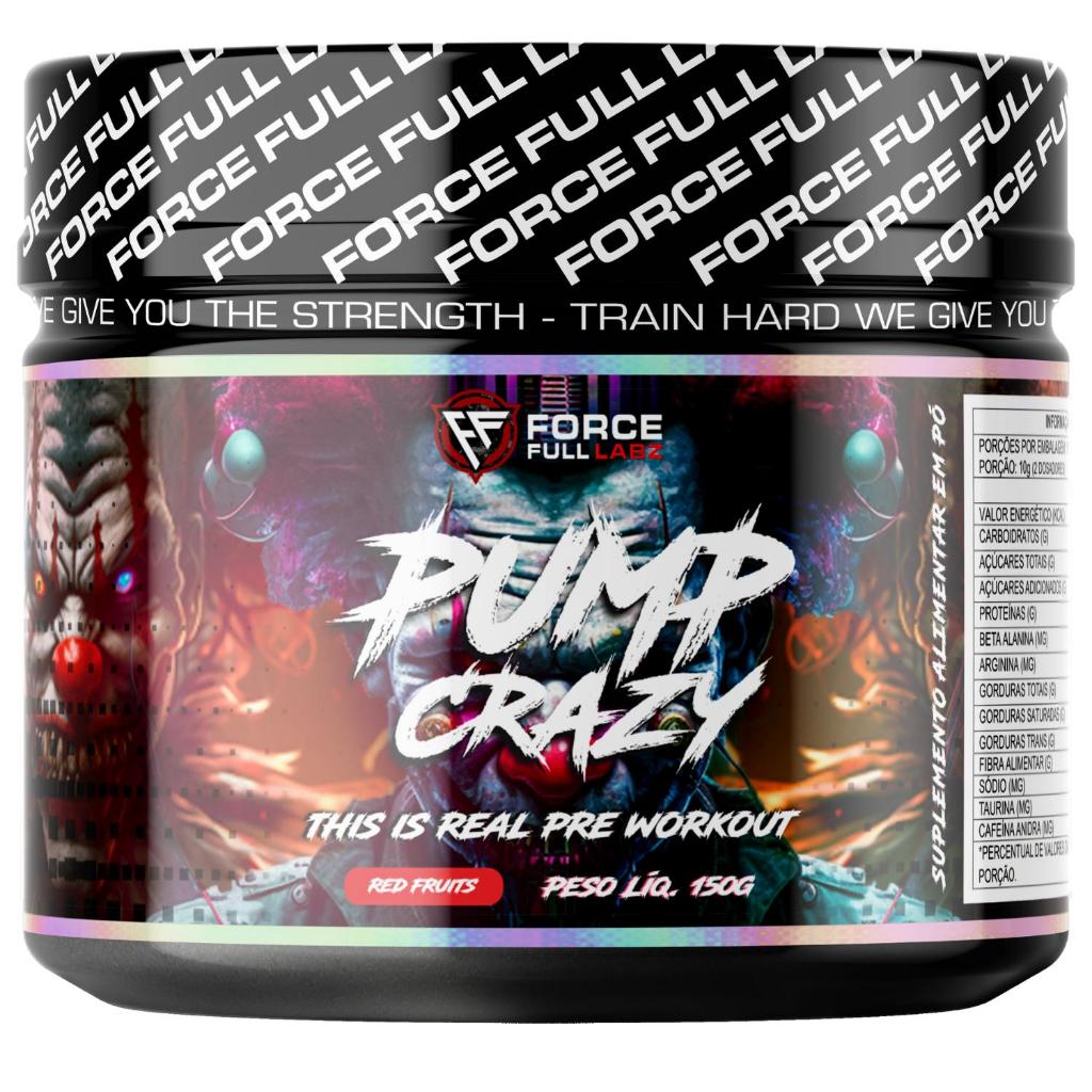 Pré Treino Extra Forte Pump Crazy Pre Workout Importado 150g - Force Full Labz em Oferta na Shopee