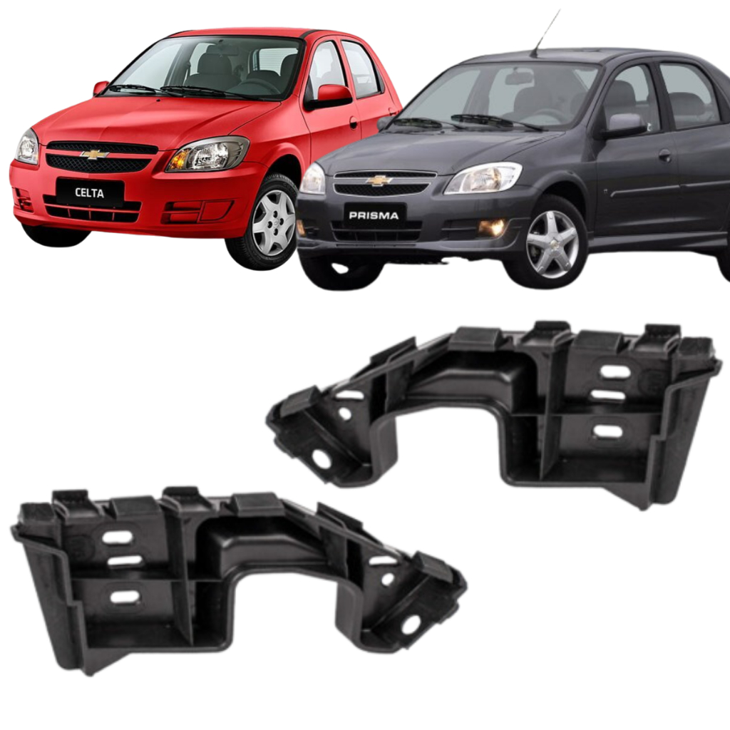 Par Suporte Guia Parachoque Dianteiro Celta Prisma 2007 2008 2009 2010 2011 2012