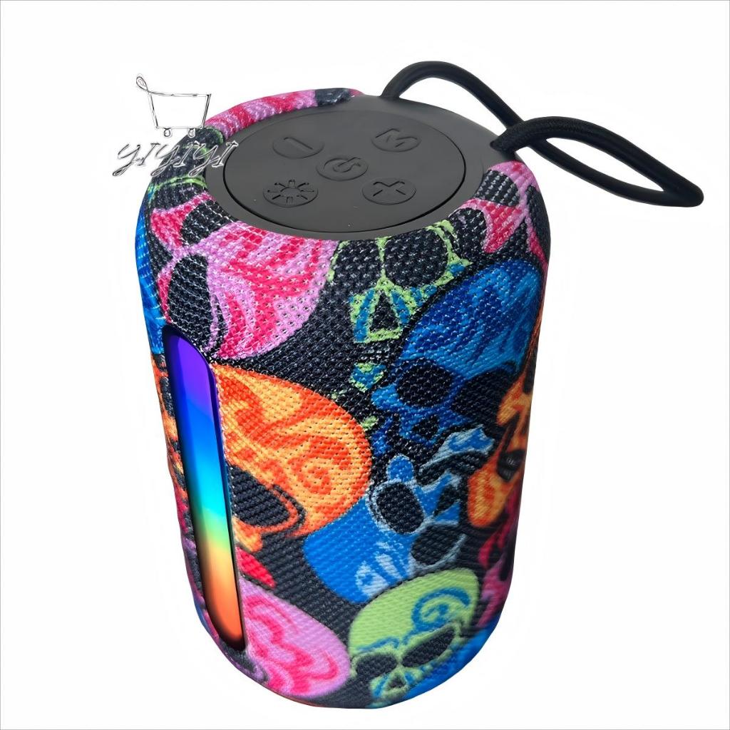 Caixa De Som Portátil TWS mini Speaker crânio Bluetooth RGB Portátil 10W