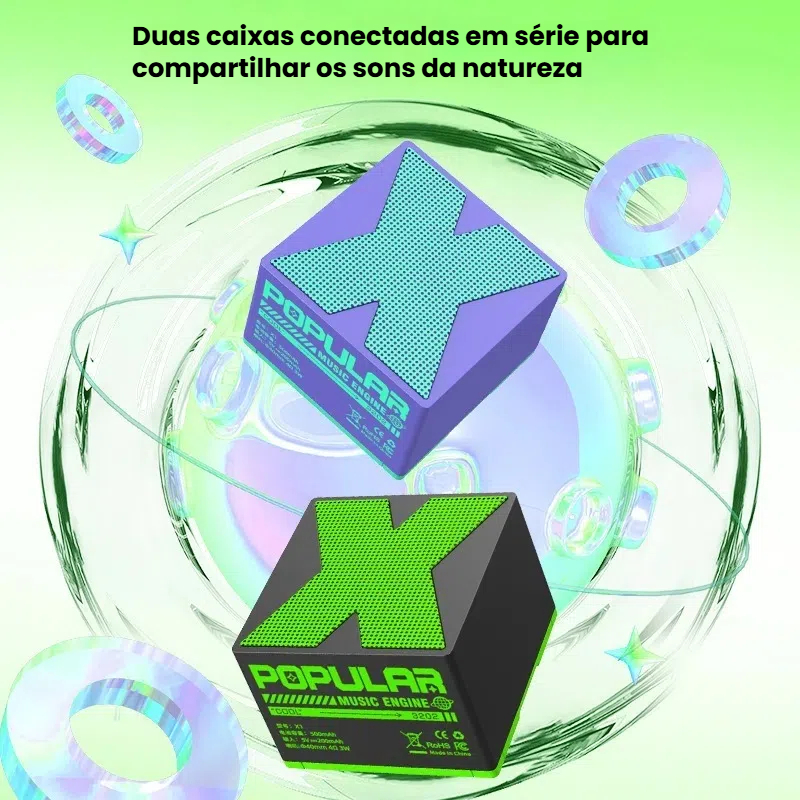 Caixa de Som Caixinhai X1 alto-falante sem fio bluetooth mini alto-falante bluetooth portátil presente subwoofer em Oferta na Shopee