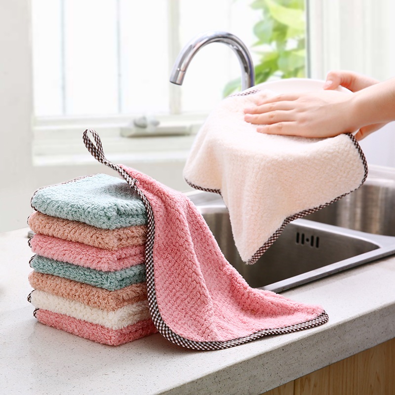 10 pcs Toalhas de Prato Macias Reutilizáveis Absorventes para Uso Doméstico com Limpeza de...