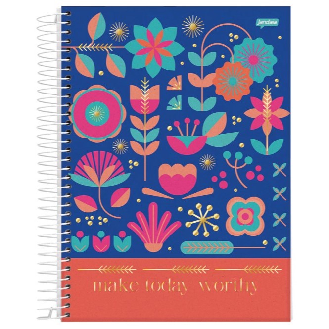 Caderno Papel Reciclado Eco Línea Kraft 160fls Unviersitario