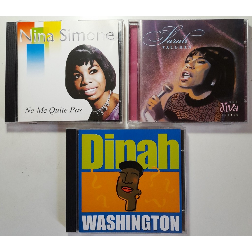 3 cds. Sarah Vaughan, The Diva Series + Nina Simone + Dinah Washington. Seminovos.