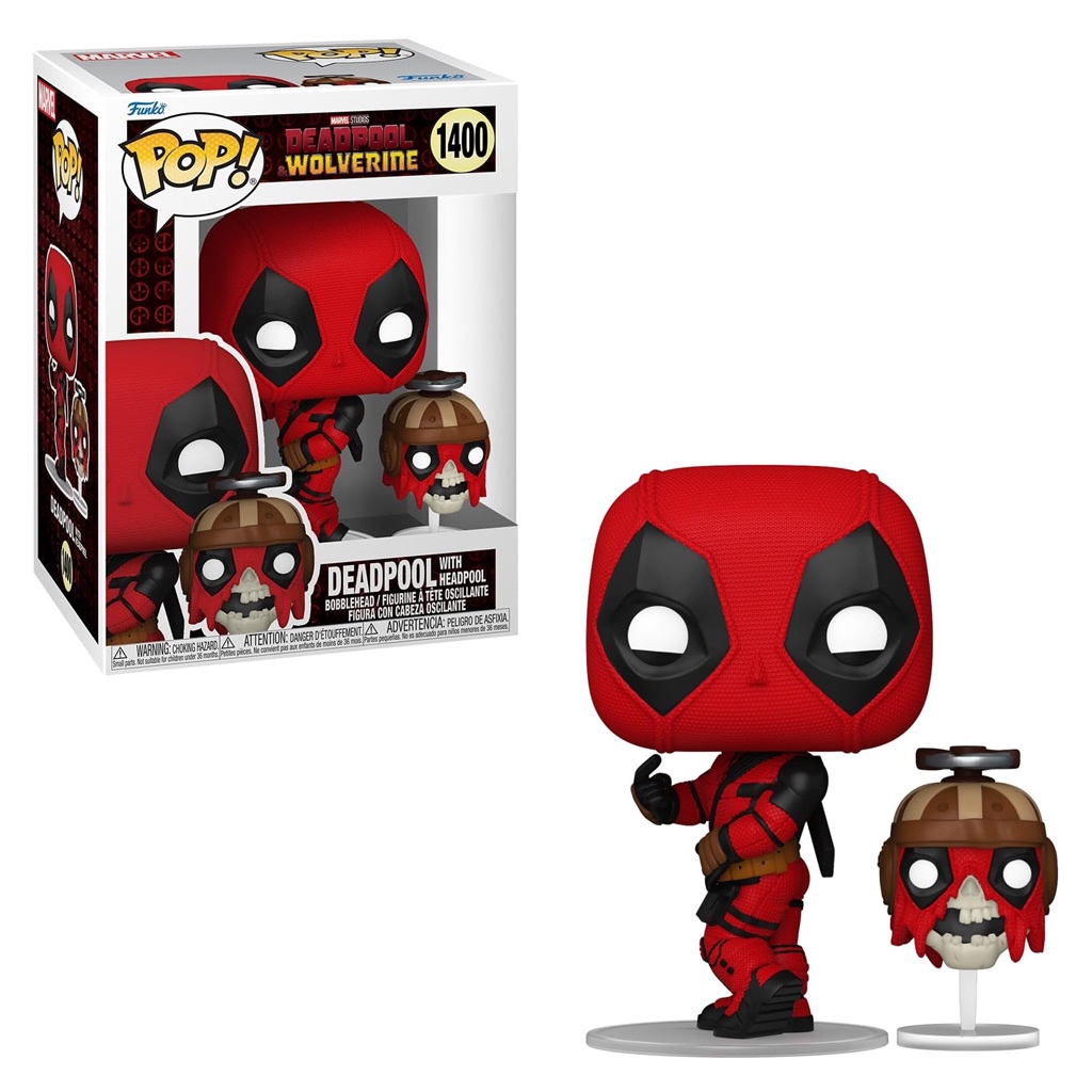 FUNKO POP MARVEL DEADPOOL & WOLVERINE - DEADPOOL WITH HEADPOOL 1400 NOVO ORIGINAL em Oferta na Shopee