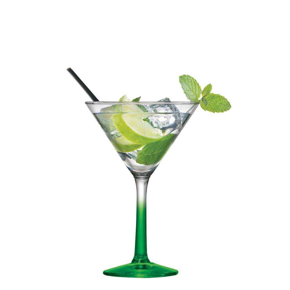 Taça de Vidro Haste Verde Martini Para Drink 225ml - Ruvolo em Oferta na Shopee