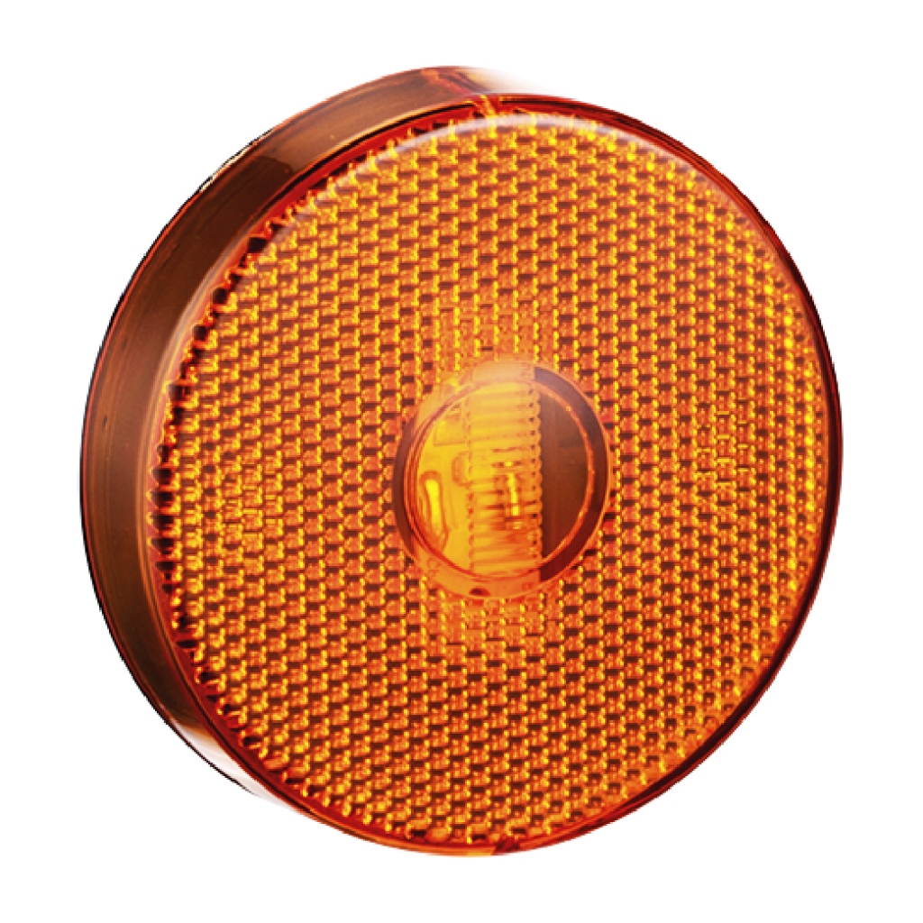Lanterna Lateral Randon Carreta Laranja Led Bivolt Ambar Sem Suporte Ambar