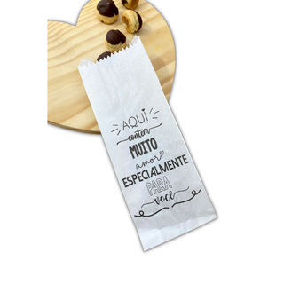 Saco De Papel Branco Paes Doces Delivery Lanches 1kg  C/500 em Oferta na Shopee