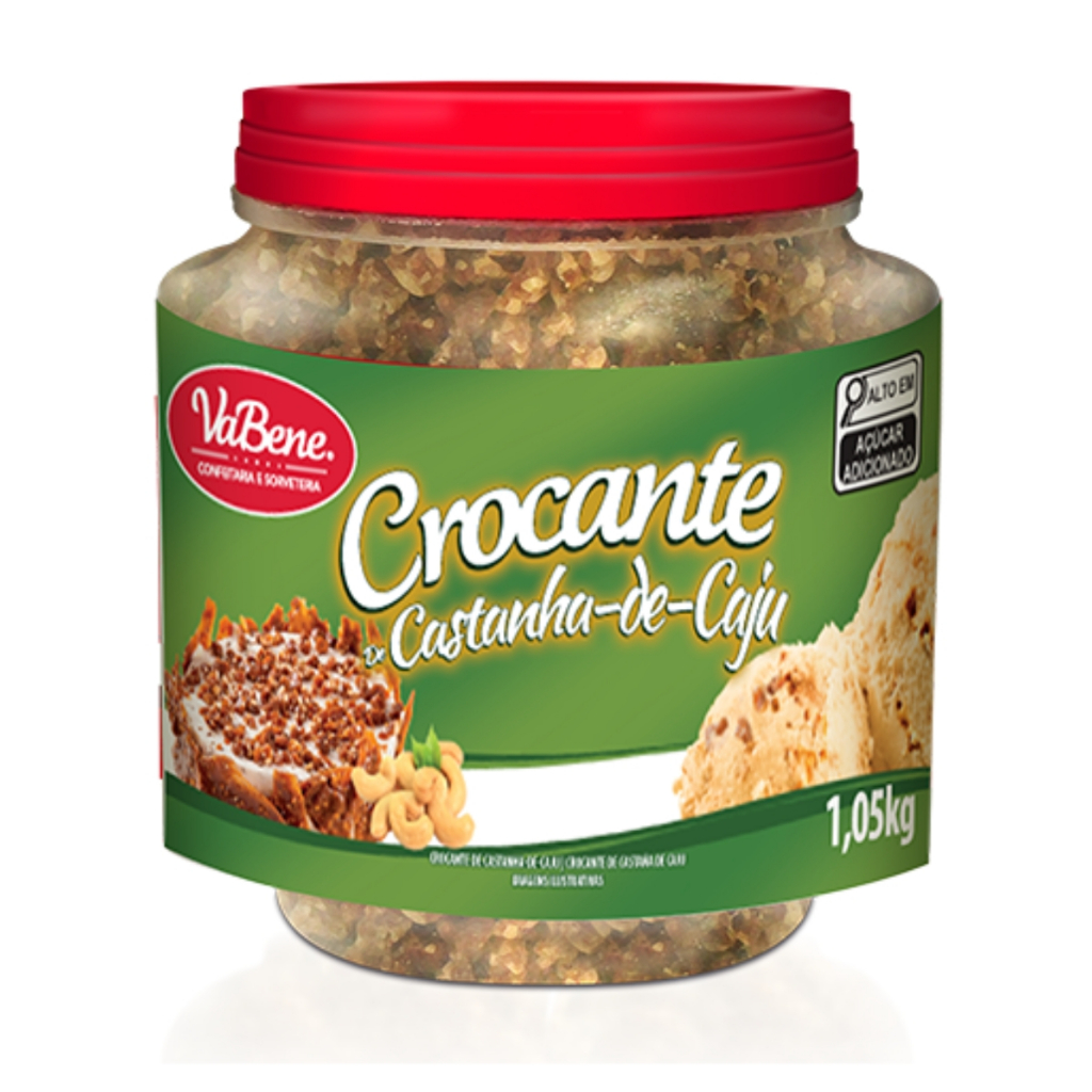 Crocante Castanha de Caju 1,05kg VaBene em Oferta na Shopee