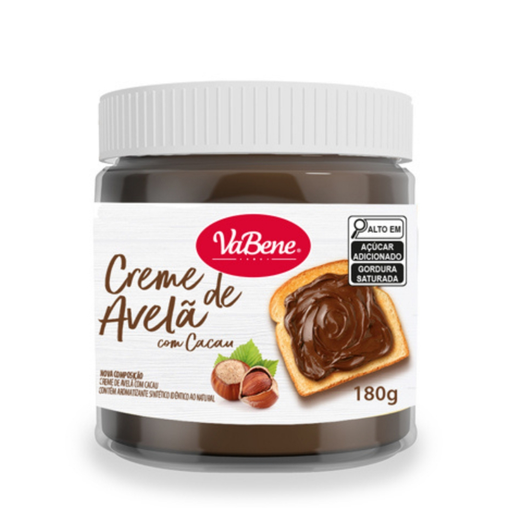 Creme De Avelã Com Cacau 180g VaBene em Oferta na Shopee