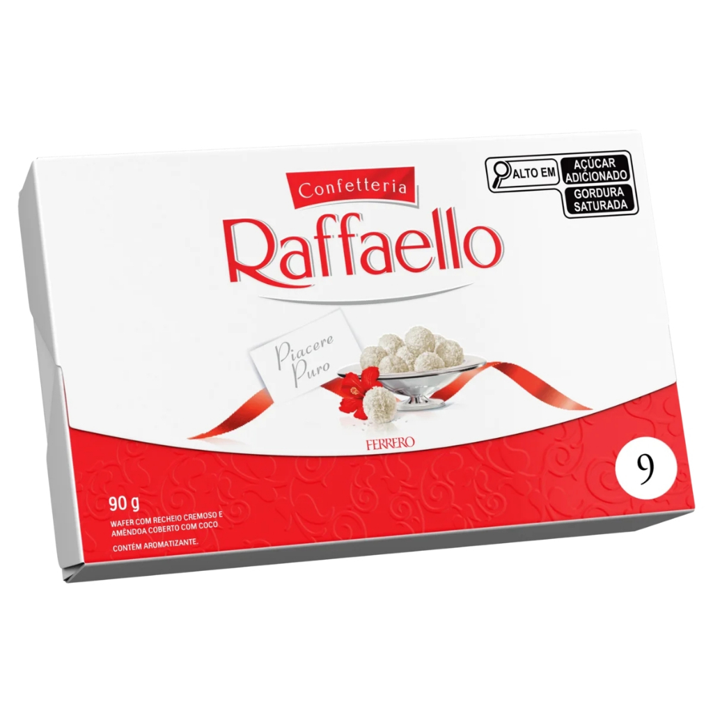 Bombom Raffaello Caixa 90g C/9 Unidades Ferrero Rocher em Oferta na Shopee