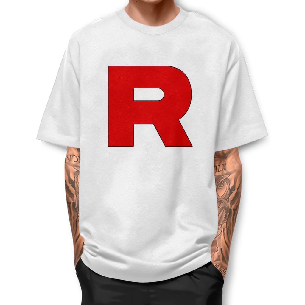 Camiseta POKE Rocket Equipe Camisa barata algodão estampada básica