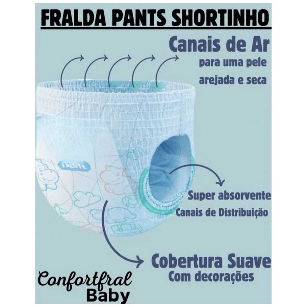 FRALDA CALÇA INFANTIL PACOTÃO HIPER SEGUNDA LINHA — imagem 2 de 2