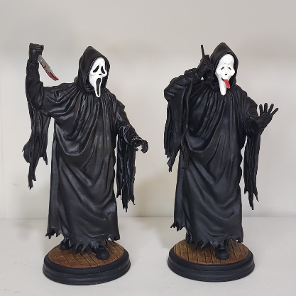 Miniatura Ghost Face Action Figure Pânico Scream Todo Mundo em Pânico Decoração