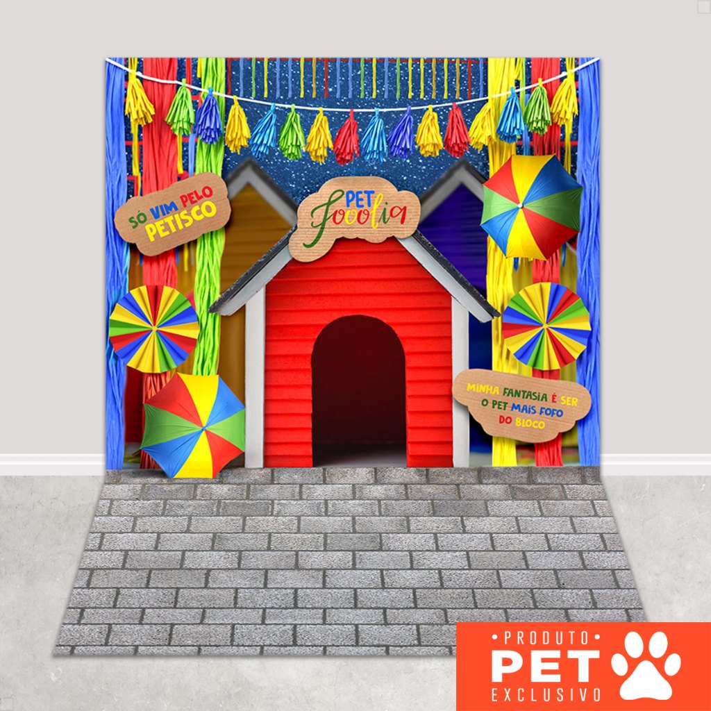 Fundo Fotográfico Pet Carnaval Folia Painel 3D Em Tecido Sublimado 120x170m - PET-146 em Oferta na Shopee