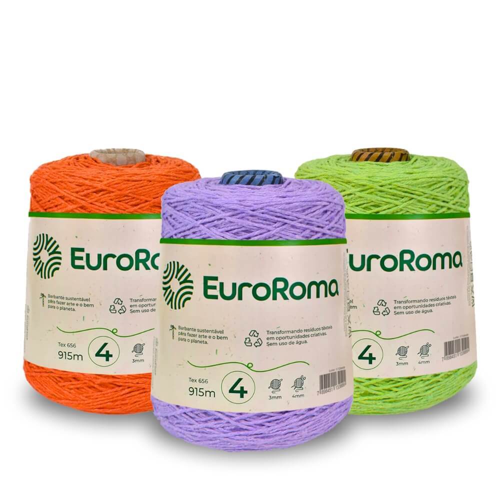 Barbante EuroRoma N°4 Cores 600g em Oferta na Shopee