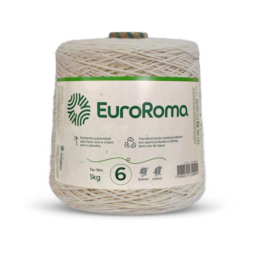Barbante EuroRoma Cru N°6  1Kg em Oferta na Shopee