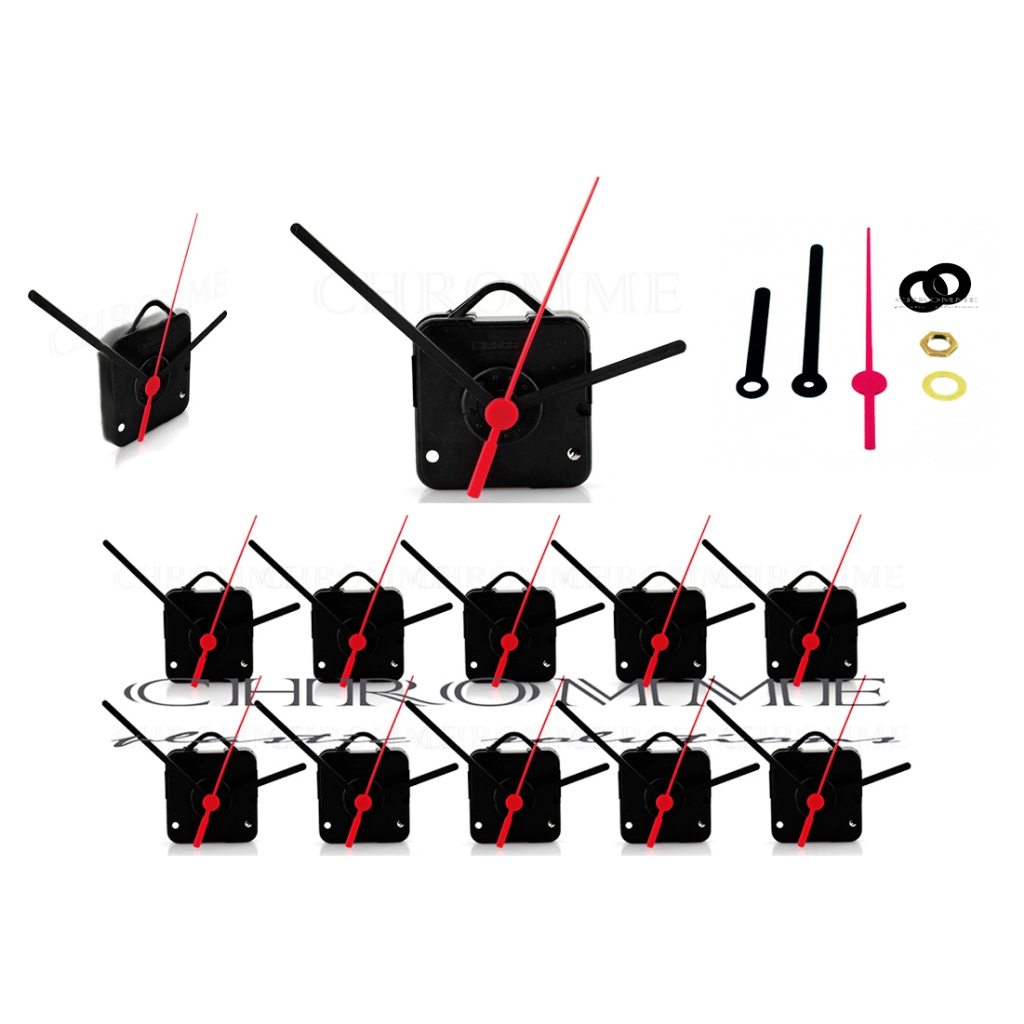 10 Maquinas De Relógio De Parede Quartz Eixos a escolher 13, 17, 19 e 22 em Oferta na Shopee