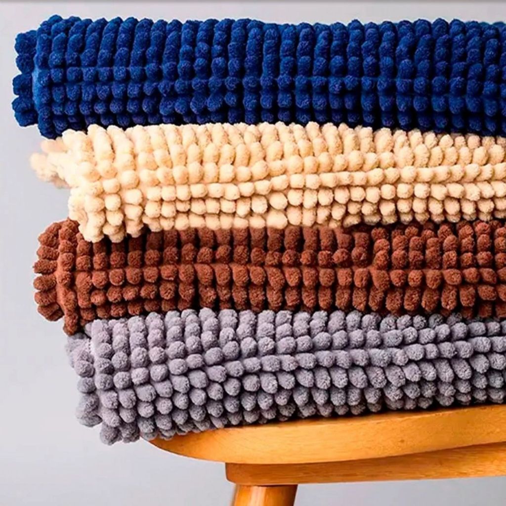 Tapete Banheiro 40x60 Antiderrapante Bolinha Microfibra Macarrão Luxo Várias Cores