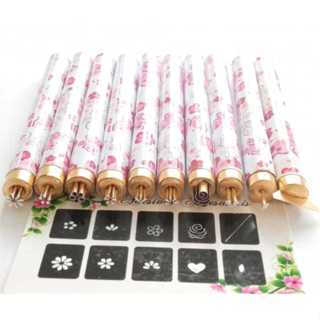 KIT CARIMBOS ARTESANAIS PARA ADESIVOS E PELICULAS DE UNHAS, ALINHADOS E TESTADOS em Oferta na Shopee