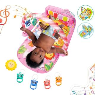 Tapete de Atividades Musical com Piano Interativo Ginásio com Som e Luzes Cores Rosa e Ve…