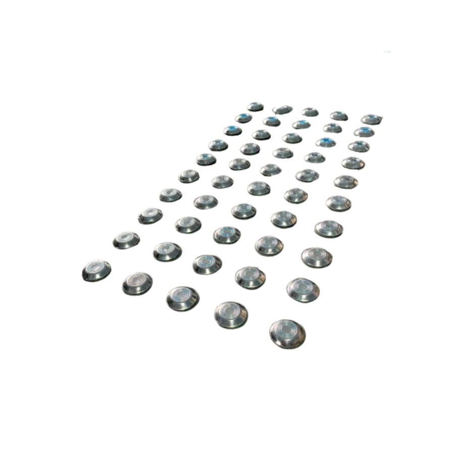 ELEMENTO TATIL ALERTA INOX SEM DUPLA FACE FRISADO