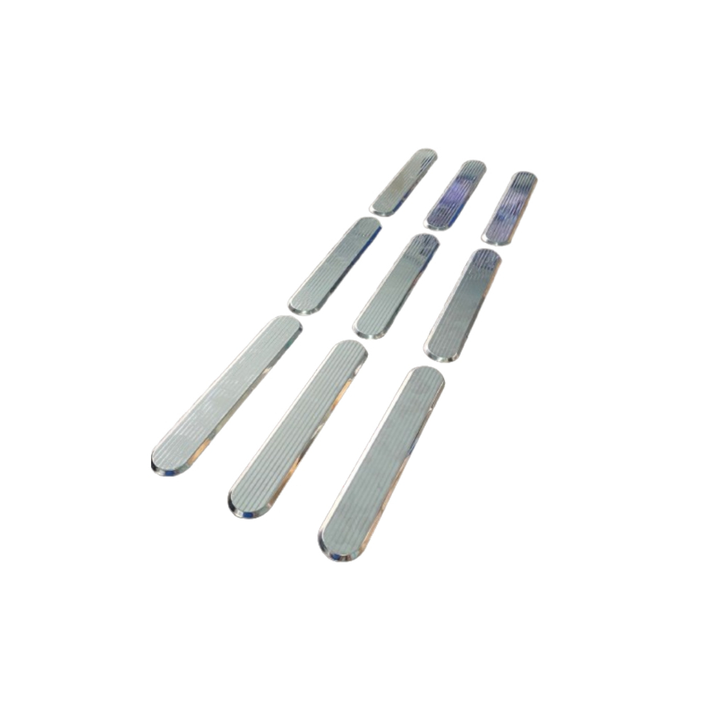 ELEMENTO TATIL DIRECIONAL INOX  ADESIVADO FRISADO