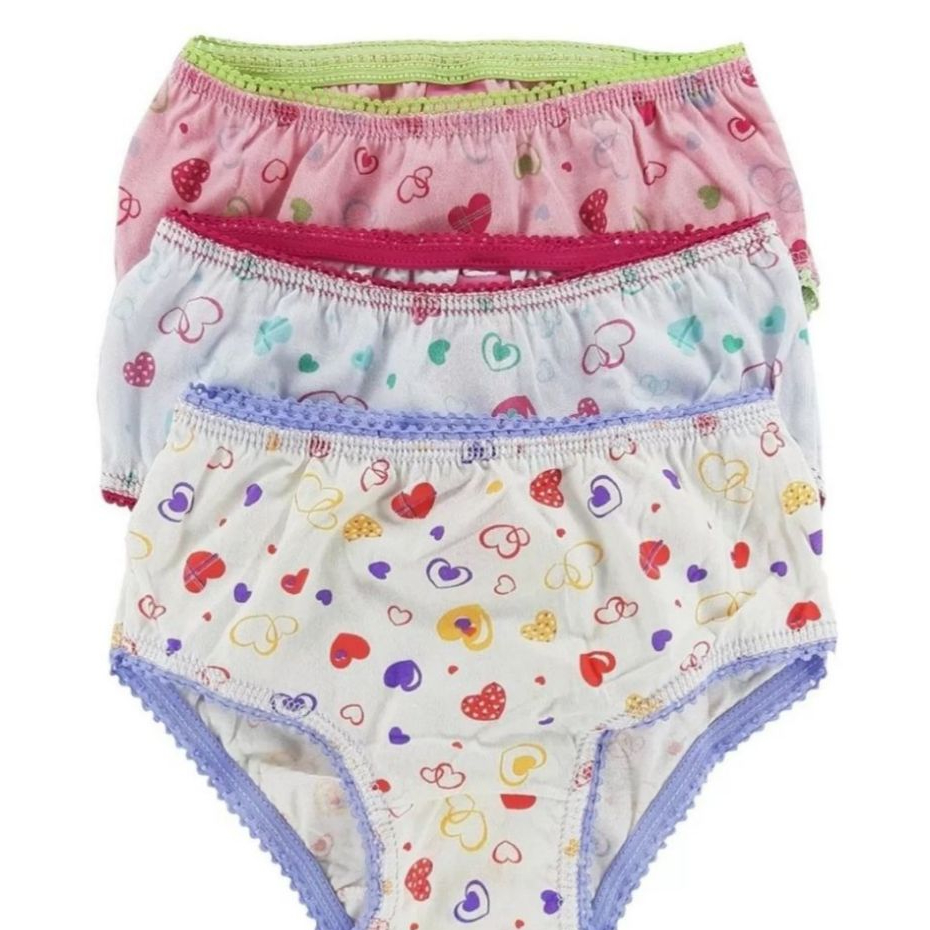 10 Calcinha Infantil Barata Menina Criança 1 a 8 anos Estampas Variadas Tanguinha Bebê