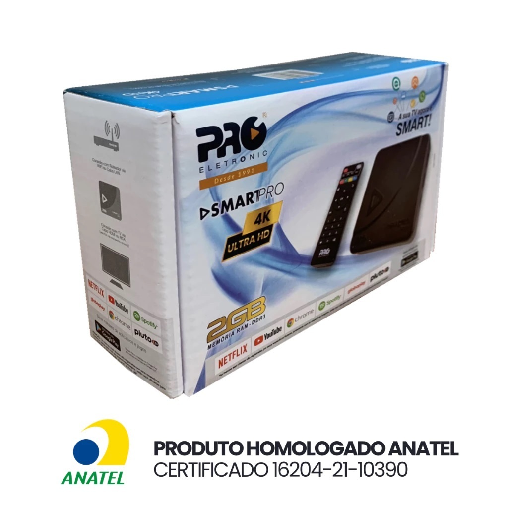 SMARTPRO 4K HD STREAMING PLAYER TRANSFORMA SUA TV EM SMART TV PROELETRONIC