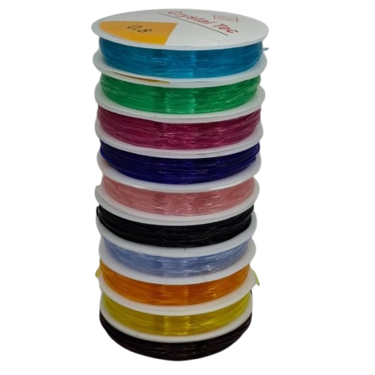 Kit Fio de Silicone 10 Rolos - Coloridos - 0,8mm/10m/Rolo em Oferta na Shopee