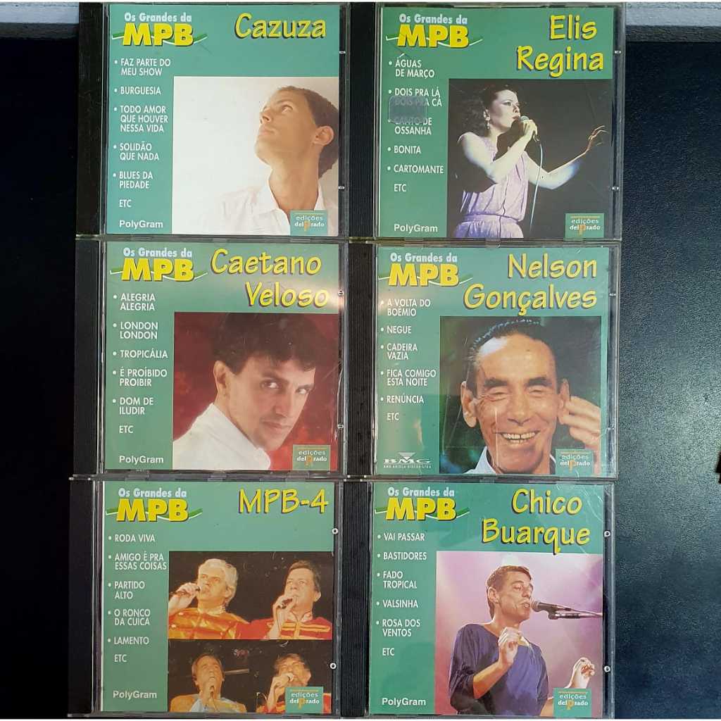 CD Os Grandes da MPB - Cazuza Chico Buarque Elis Regina MPB-4 Caetano Veloso - Lote