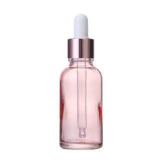 Frasco de Vidro Rosa Cilíndrico 30ml Com Conta Gotas Branca Lisa Metalizada Rose 18/410 VAZIO para Serum Reparador em Oferta na Shopee