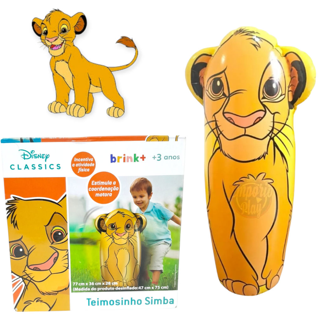 Boneco Joao Bobo Teimoso Brinquedo Inflável Infantil Simba Dálmata