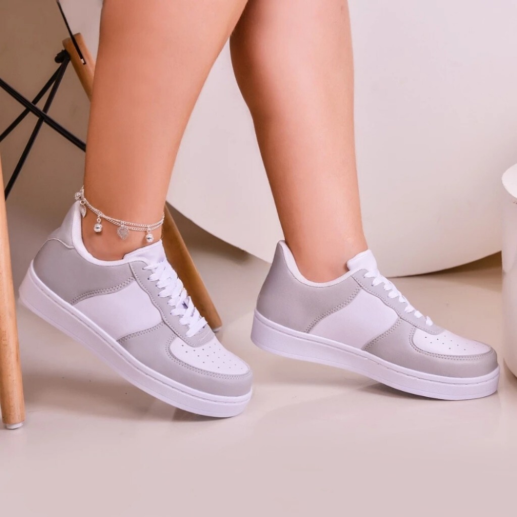 Tênis Feminino Branco Casual Confortavel Leve Solado Macio Confortável