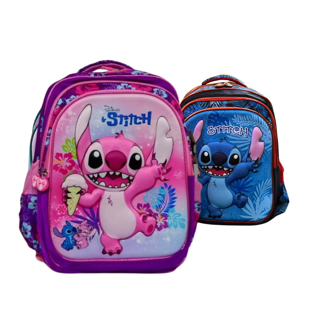 Mochila Stich Infantil Menino e menina Bolsa Escolar Creche Passeio Qualidade Desenho em Oferta na Shopee