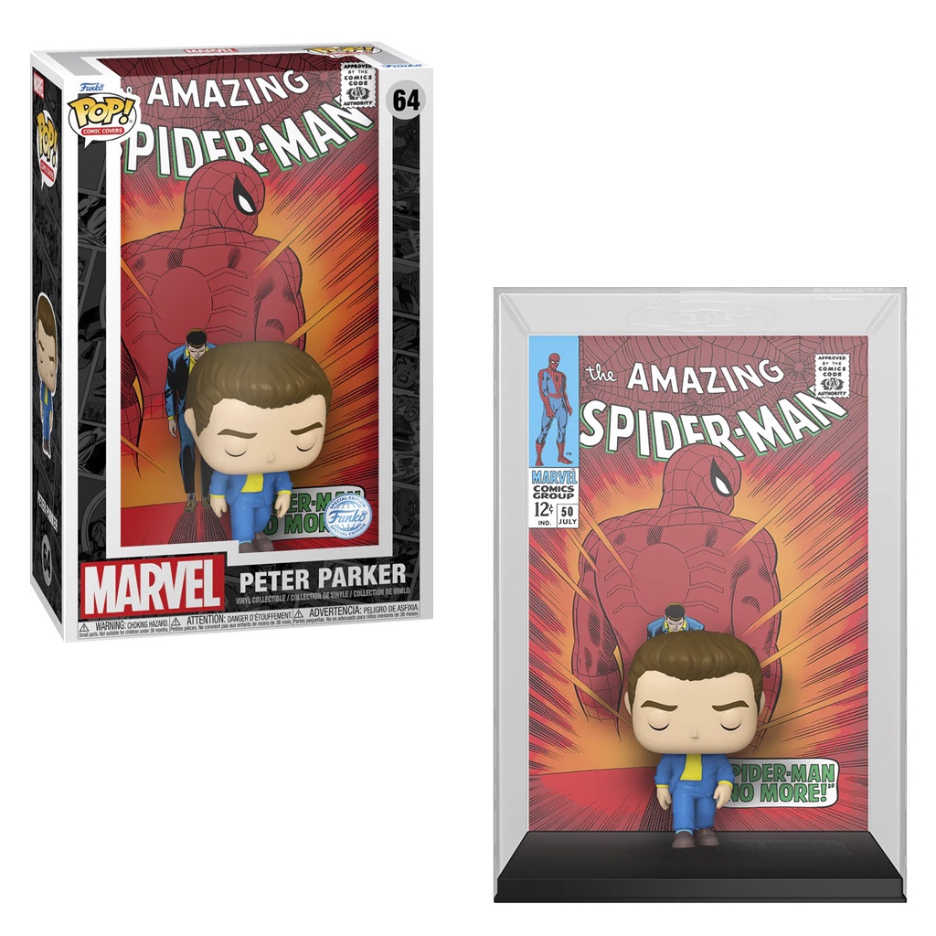 FUNKO POP COMIC COVERS THE AMAZING SPIDER-MAN: SPIDER-MAN NO MORE! EXCLUSIVE - PETER PARKER 64