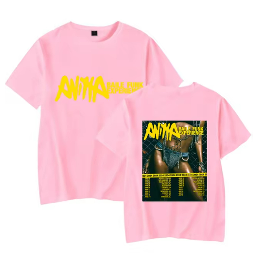 Camiseta Camisa Blusa Algodão Unissex  Cantora  Anitta Baile Funk Experience Tour