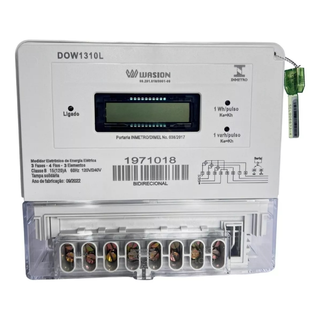 4 unidades - Medidor Energia Elétrica Trifásico 3 Fases 110/220v