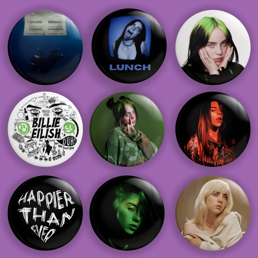 Bottons Personalizados Billie Eillish | Música | Unitário ou Kit em Oferta na Shopee