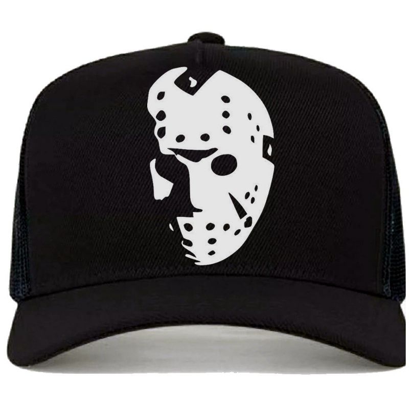 Boné Jason Estampa Refletiva Horror Movie sexta-feira 13 Trucker