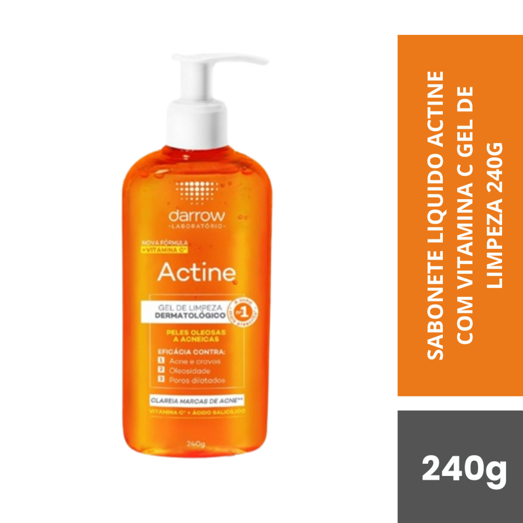 Actine Gel de limpeza com vitamina C 240ml - Darrow