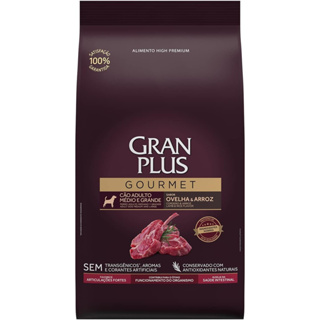 Ração Gran Plus Gourmet Cães Adultos Raças Médias e Grandes Ovelha e Arroz 15kg em Oferta na Shopee