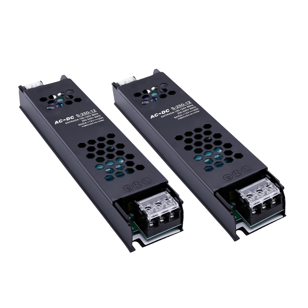 Kit 2 Fonte Chaveada 12v 20a 240w P/ Cftv Fita Led Som Automotivo em Oferta na Shopee