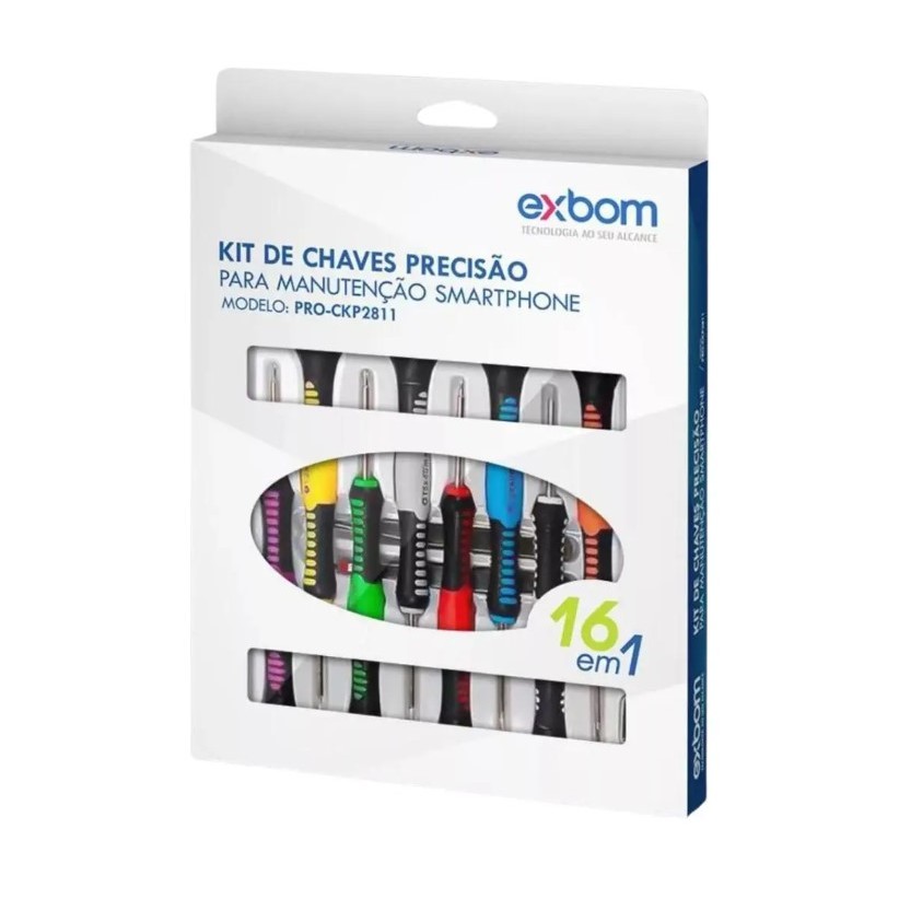 Kit de chaves de precisão para manutenção smartphone 16 em 1 EXBOM PRO-CKP2811 em Oferta na Shopee