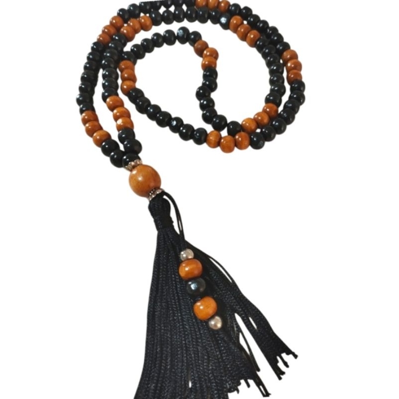 Imagem Colar Japamala meditação 108 contas  preto e marrom