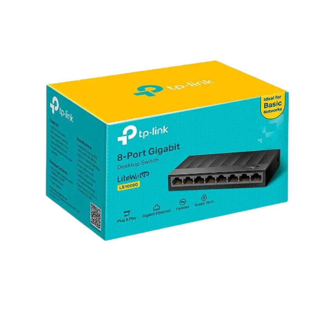 Switch Padrão Mesa 10/100/1000mbps Gigabit De Mesa Tp-link 8 Portas Ls1008g TP LINK